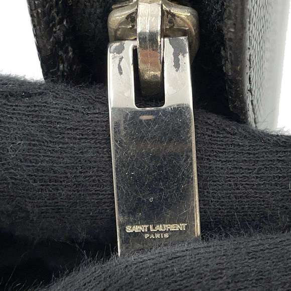 Saint Laurent Paris Long Wallet Studded Leather Black - Picture 12 of 16